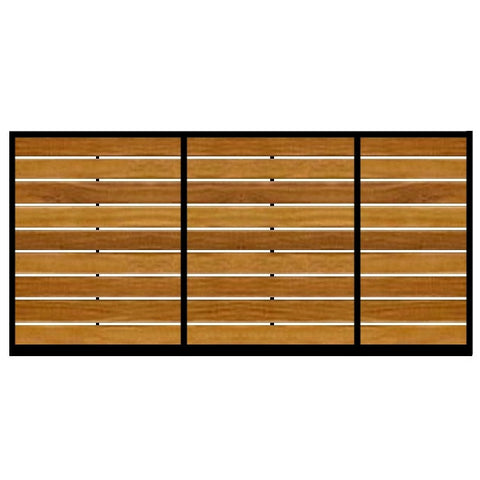 Flat top, horizontal sliding gate. The Kingston. Modern, London inspired gate with either Western Red Cedar or Deep Iroko timber.