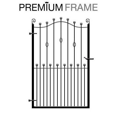 Wentworth Garden Gate. Sweeping header, optional feature and made to measure.