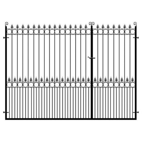 Arundel 3/4 Split Metal Driveway Gates. Ideal for those entrances that need a slightly bigger (or smaller) leaf rather than a standard 50/50 split.