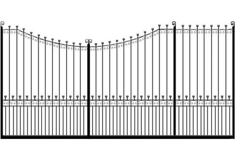 Metal Sliding Gates, the Chelmsford. Made to measure in the UK to any width or height.
