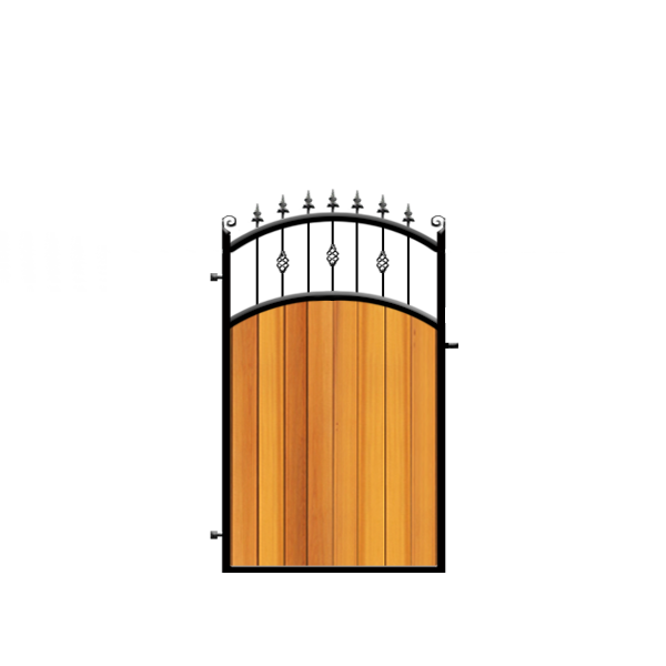 Timber cladded front garden gate