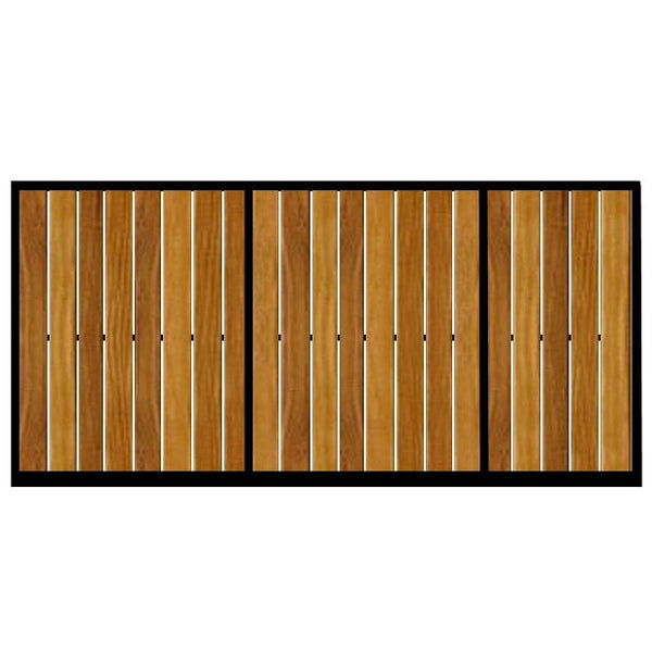 Henley Sliding Gate. Made to any width and height in the UK. Deep frame combined with the finest timber. Stunning, modern design.