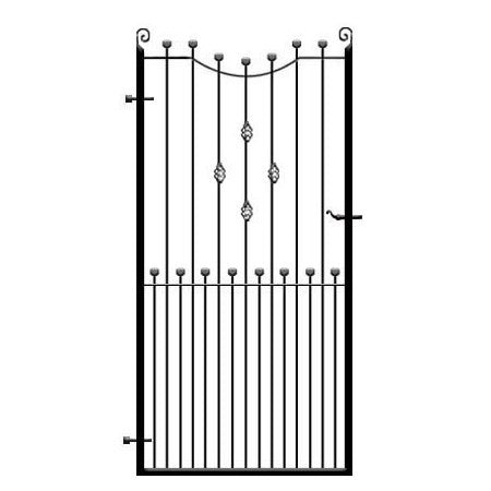 Goldsworth Side Gate handcrafted using our premium frame system. Deep sides with thick infill bars. Handcrafted in the UK to any width