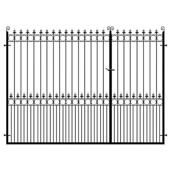 Arundel 3/4 Split Metal Driveway Gates. Ideal for those entrances that need a slightly bigger (or smaller) leaf rather than a standard 50/50 split.