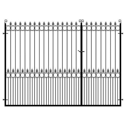 Arundel 3/4 Split Metal Driveway Gates. Ideal for those entrances that need a slightly bigger (or smaller) leaf rather than a standard 50/50 split.