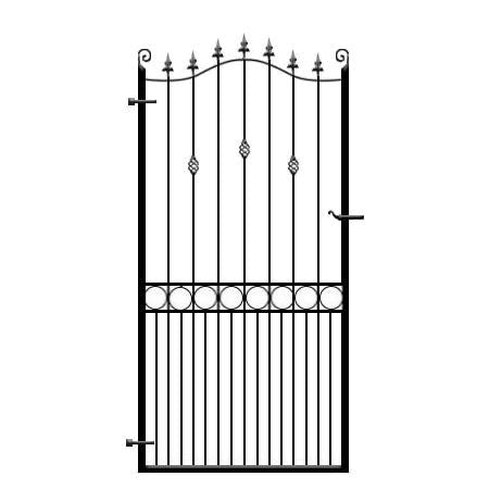Farnham Side Gate - stunning wrought iron made to measure gate hand produced in the UK