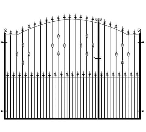 Split Wrought Iron Gates - The Hastings. Handcrafted in the UK to any width or height using our premium frame system