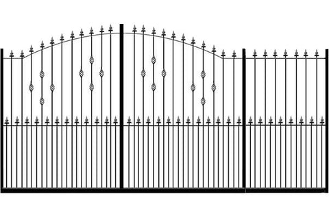 Metal Sliding Gates, the Hastings. Made to measure in the UK to any width or height.