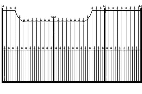 Metal Sliding Gates, the Chester. Made to measure in the UK to any width or height.