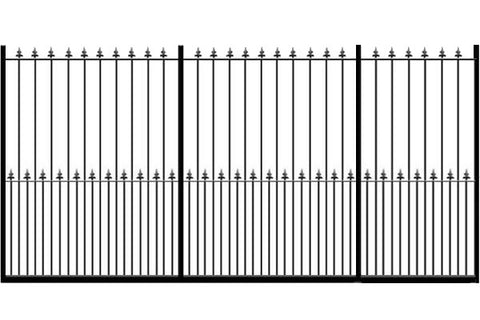 Metal Sliding Gates, the Darlington. Made to measure in the UK to any width or height.