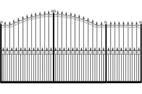Metal Sliding Gates, the Francombe. Made to measure in the UK to any width or height.