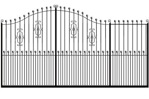 Metal Sliding Gates, the Farnham. Made to measure in the UK to any width or height.
