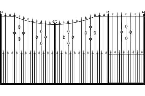 Metal Sliding Gates, the Knightsbridge. Made to measure in the UK to any width or height.