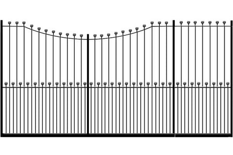 Metal Sliding Gates, the Peacehaven. Made to measure in the UK to any width or height.