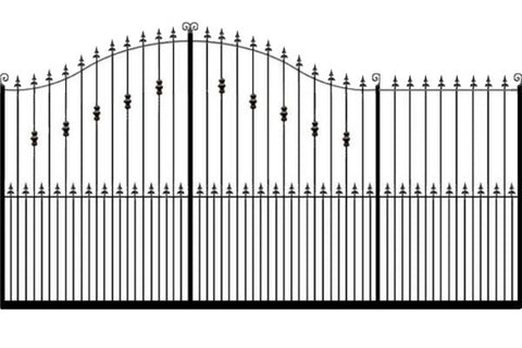 Metal Sliding Gates, the Wentworth. Made to measure in the UK to any width or height.