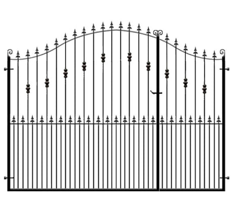 Split Entrance Gates - The Wentworth. Lovingly handcrafted in the UK to any width or height and delivered nationwide.