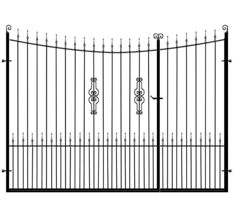 Winchester Split Wrought Iron Gates. Made to measure and delivered nationwide by UK's largest bespoke gate manufacturer.